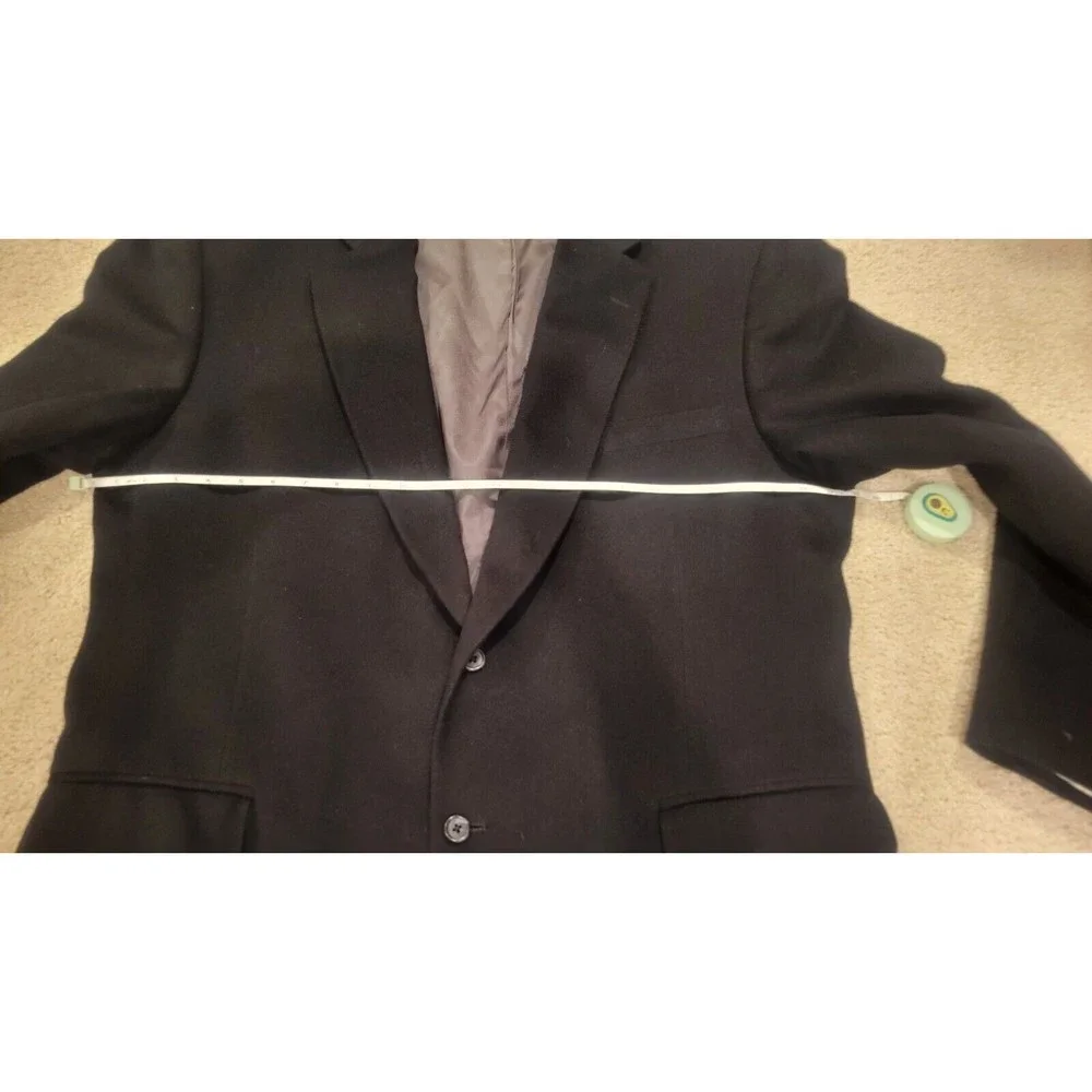 Club Room Men's 100% Camel Hair Sport Coat Jacket BLAZER Size 48 Long Black
